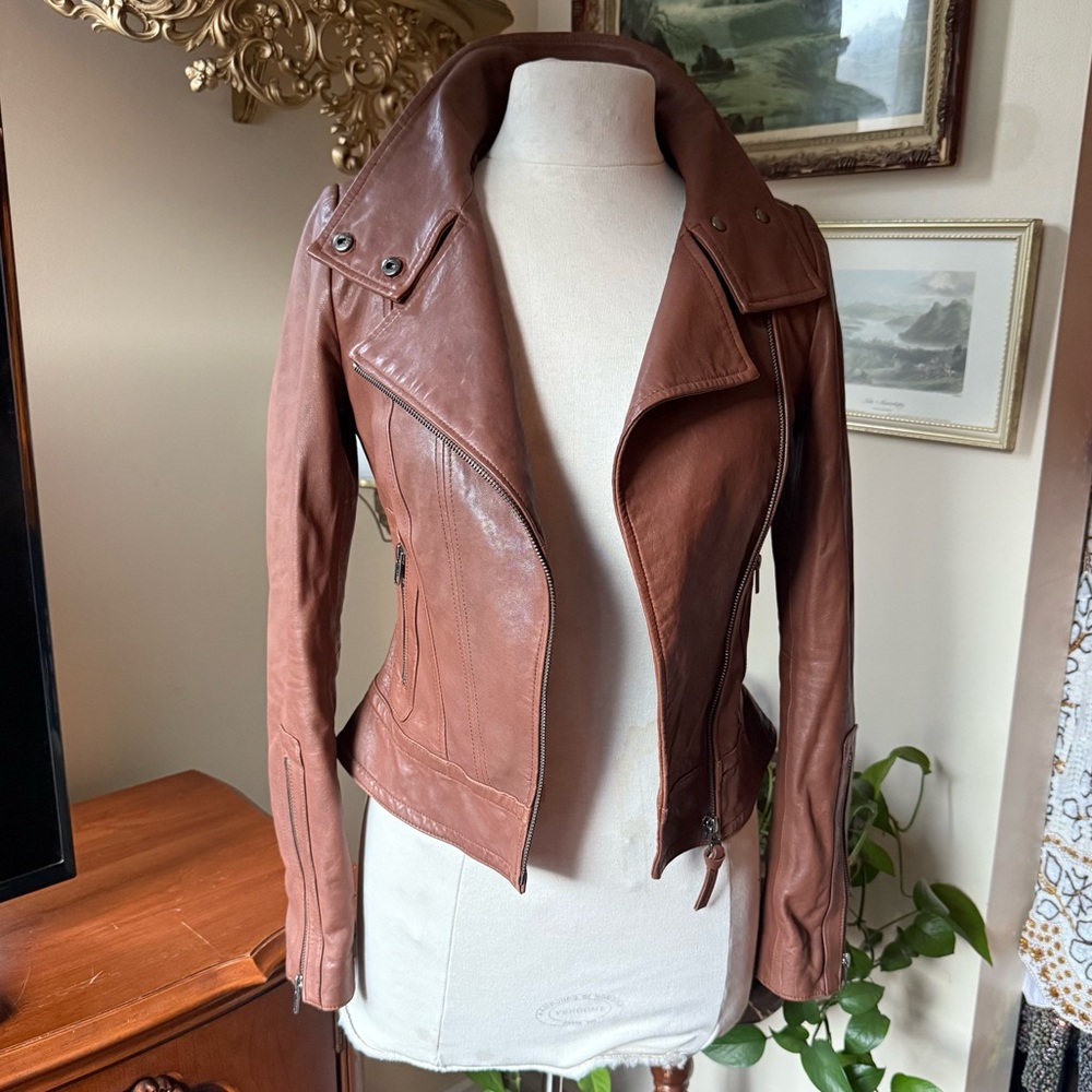 Mackage Brown Leather Women's Jacket